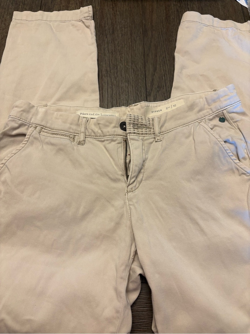 Pilcro and the Letterpress Hyphen Straight-Leg Khakis Size 27